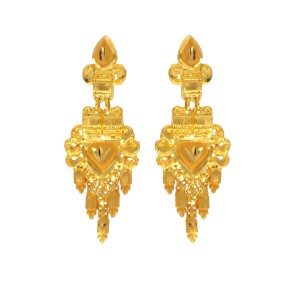 22ct Gold Earrings | Length 1.47 Inches