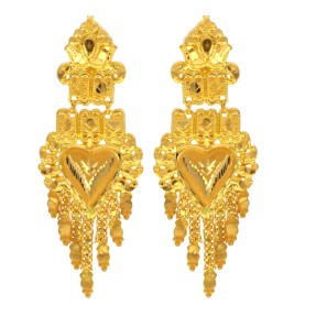 22ct Gold Earrings | Length 1.89 Inches