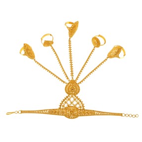 22ct Gold Panjangla 5 Rings Bracelet