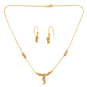 22ct Gold Necklace set | Length 15.95 Inches