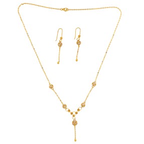 22ct Gold Necklace set | Length 17.25 Inches