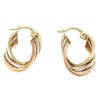 English Three Colour Hoop Earrings (Pre-Owned)