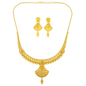 22ct Gold Filigree Necklace Set
