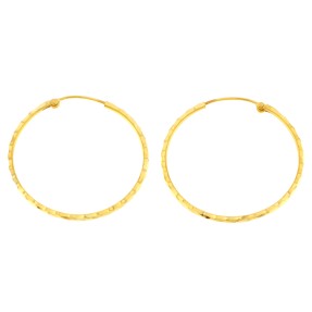 22ct Gold Large Hoop Earrings