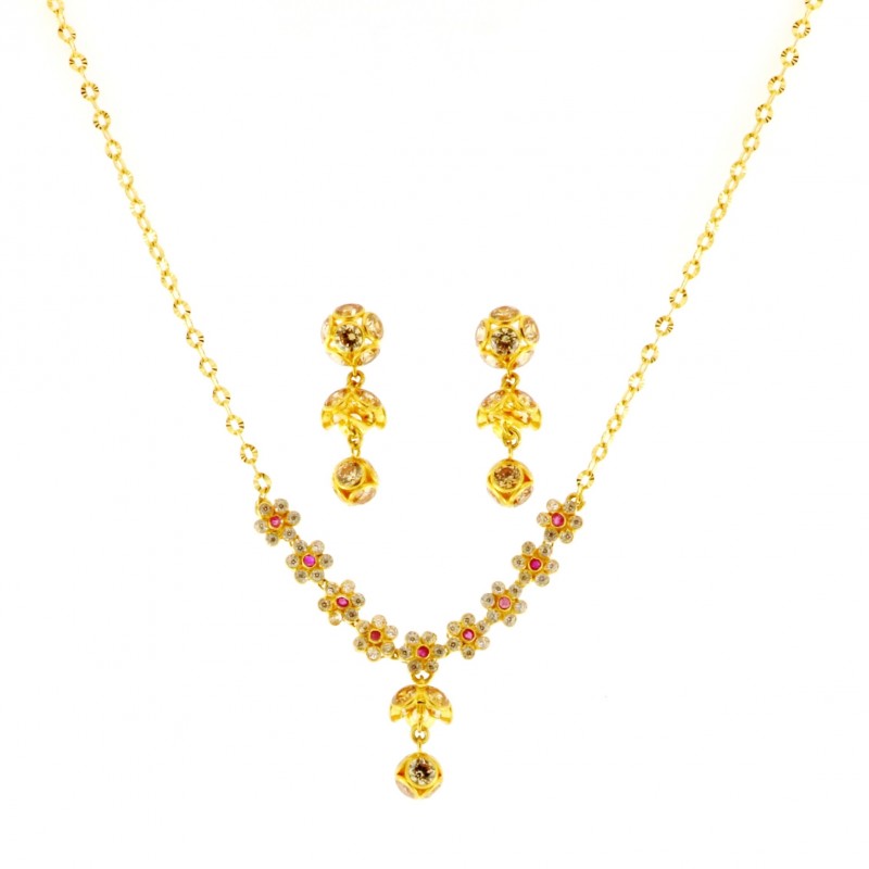 22ct Real Gold Asian/Indian/Pakistani Style Necklace Set