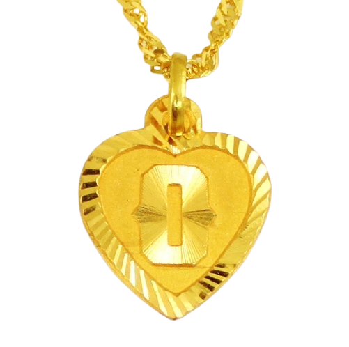 22ct Real Gold Asian/Indian/Pakistani Style 'O' Heart Pendant